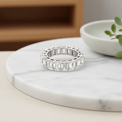Lab Grown Emerald-Cut Eternity Band | 50-Pointers