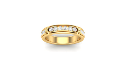 0.71 ctw Round shape Lab Grown Diamonds Designer Band.