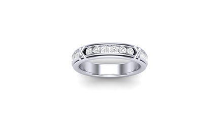 0.71 ctw Round shape Lab Grown Diamonds Designer Band.