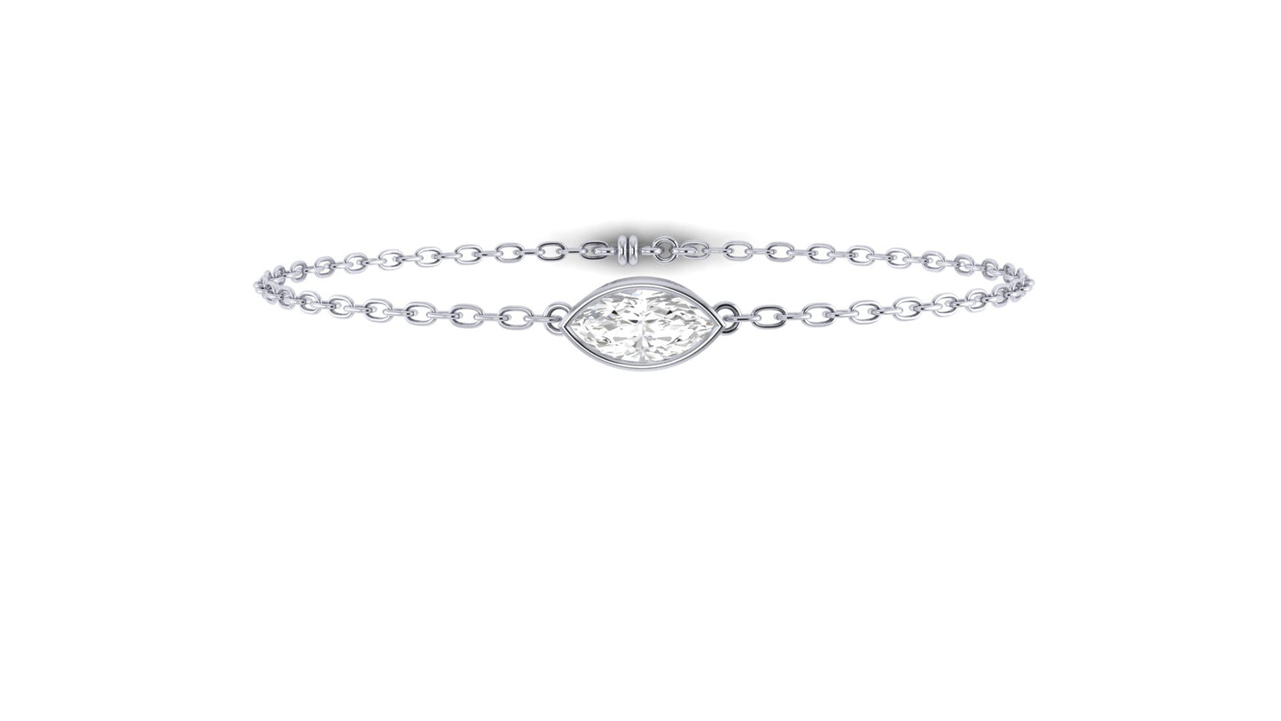 1.00 ctw Marquise Lab Grown Diamond | Loose Bracelet