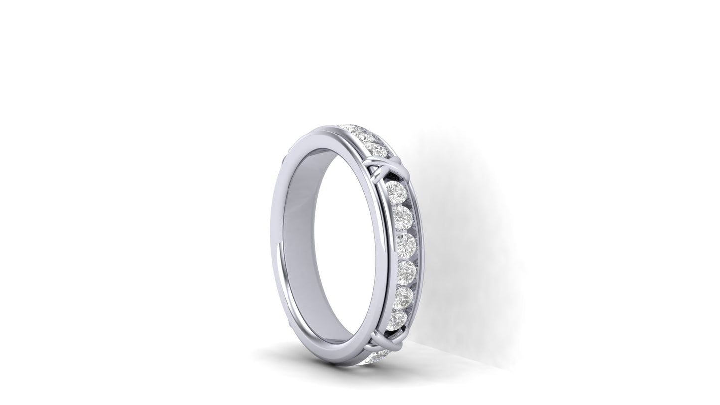 0.71 ctw Round shape Lab Grown Diamonds Designer Band.