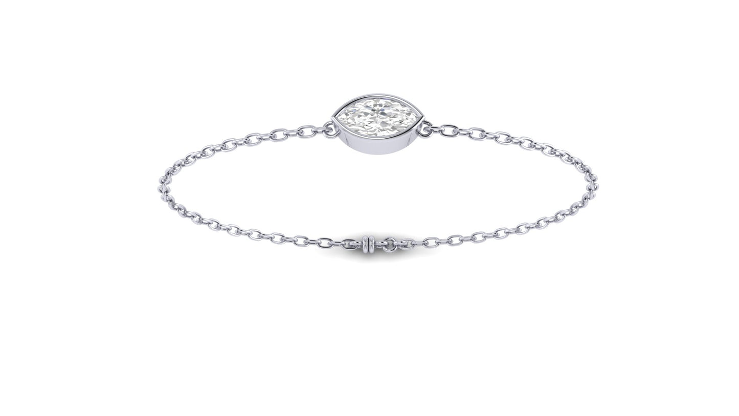 1.00 ctw Marquise Lab Grown Diamond | Loose Bracelet