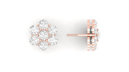 1.50 ctw Lab Grown Diamonds | Designer Earrings | Screw Back