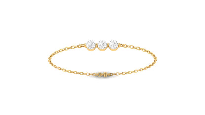 1.00 ctw Round Lab Grown Diamonds | Three Stone | Loose Bracelet