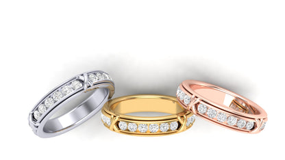 0.71 ctw Round shape Lab Grown Diamonds Designer Band.