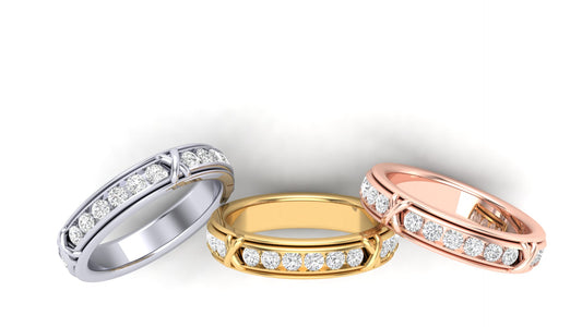 0.71 ctw Round shape Lab Grown Diamonds Designer Band.