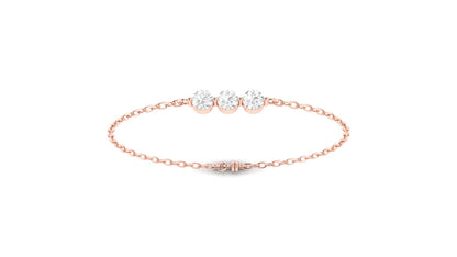 1.00 ctw Round Lab Grown Diamonds | Three Stone | Loose Bracelet