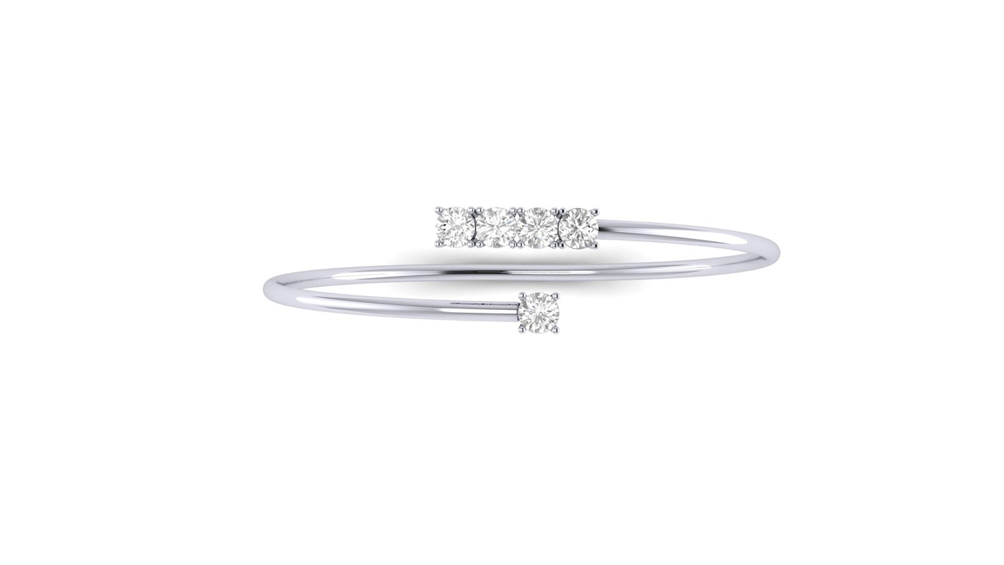 1.20 ctw Lab-Grown Diamonds | Designer Bangle.