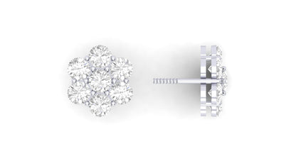 1.50 ctw Lab Grown Diamonds | Designer Earrings | Screw Back