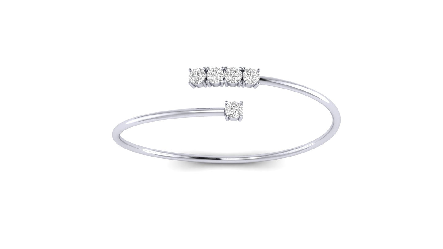 1.20 ctw Lab-Grown Diamonds | Designer Bangle.