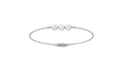 1.00 ctw Round Lab Grown Diamonds | Three Stone | Loose Bracelet