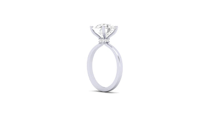 3.00 ct Round Cut Center Lab Grown Diamond | Color: E | Clarity: VVS | 0.10 ct Lab Grown Side Diamonds. | Designer Ring.