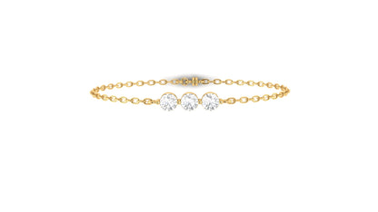1.00 ctw Round Lab Grown Diamonds | Three Stone | Loose Bracelet