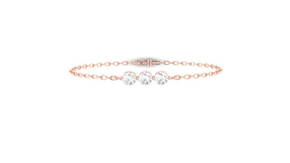 1.00 ctw Round Lab Grown Diamonds | Three Stone | Loose Bracelet