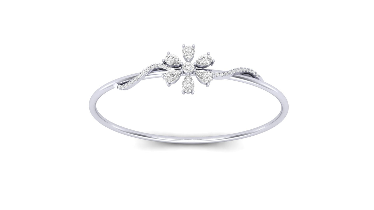1.20 ctw Lab-Grown Diamonds | Designer Bangle.