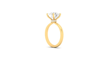 3.00 ct Round Cut Center Lab Grown Diamond | Color: E | Clarity: VVS | 0.10 ct Lab Grown Side Diamonds. | Designer Ring.