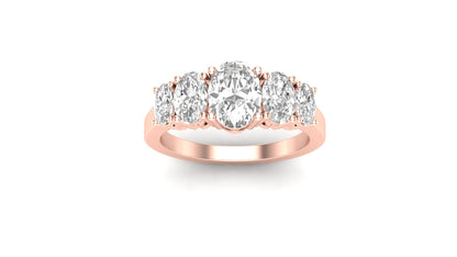 5.42 ctw Oval Shape Lab Grown Diamonds Designer Ring. | Color: E | Clarity: VVS