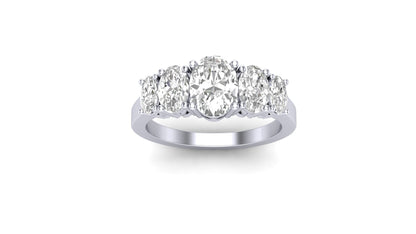 5.42 ctw Oval Shape Lab Grown Diamonds Designer Ring. | Color: E | Clarity: VVS