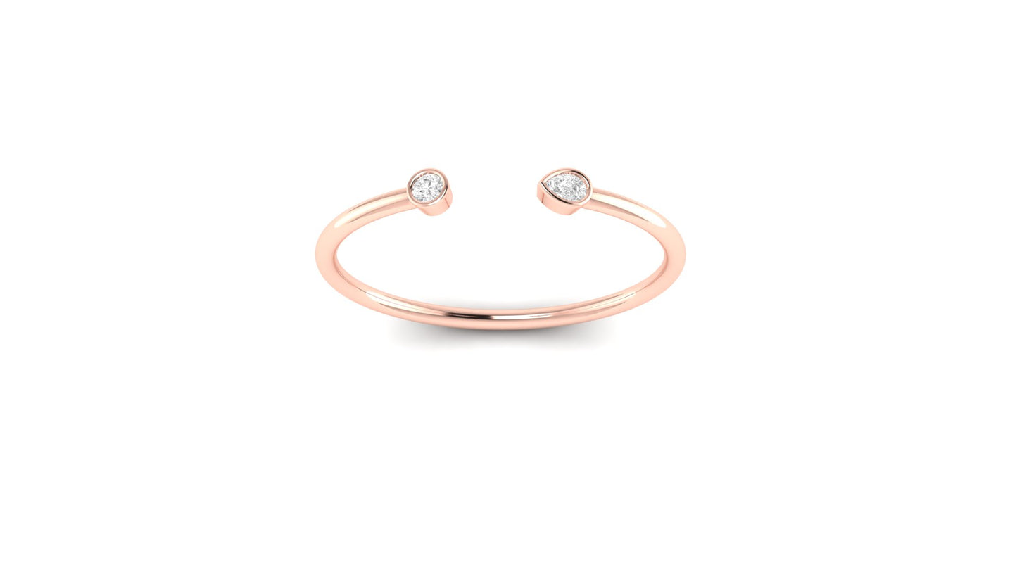 21 Grams | 1.00 ctw Round & Pear Shape Lab-Grown Diamonds | Solid/Open Bracelet