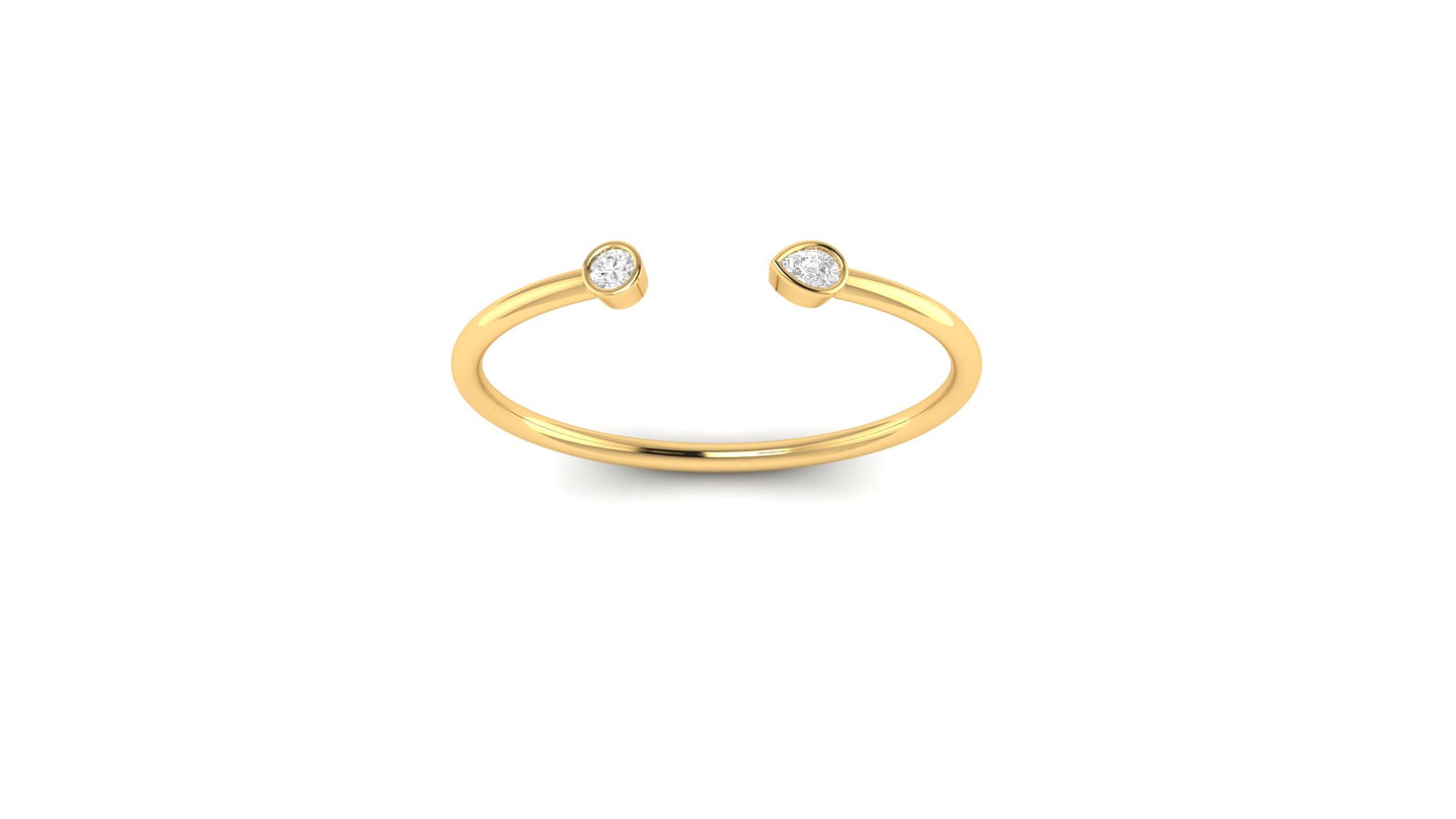 21 Grams | 1.00 ctw Round & Pear Shape Lab-Grown Diamonds | Solid/Open Bracelet
