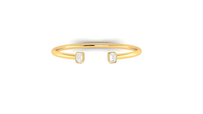 21 Grams | 1.00 ctw Emerald Cut Lab-Grown Diamonds | Solid/Open Bracelet