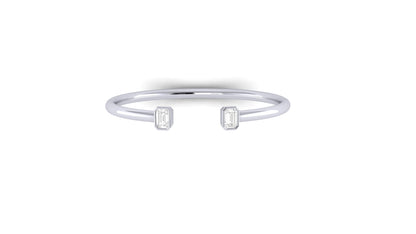 21 Grams | 1.00 ctw Emerald Cut Lab-Grown Diamonds | Solid/Open Bracelet