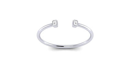 21 Grams | 1.00 ctw Emerald Cut Lab-Grown Diamonds | Solid/Open Bracelet