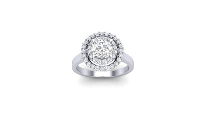 1.06 ctw Round Cut Lab Grown Diamonds Designer Ring. | Color: E | Clarity: VVS