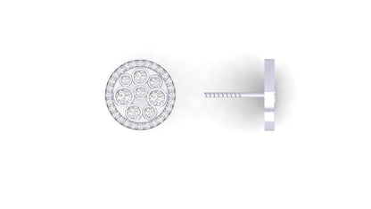 0.75 ctw Lab Grown Diamonds | Screw Back | Designer Earrings
