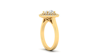 1.06 ctw Round Cut Lab Grown Diamonds Designer Ring. | Color: E | Clarity: VVS