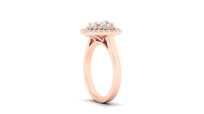 1.06 ctw Round Cut Lab Grown Diamonds Designer Ring. | Color: E | Clarity: VVS