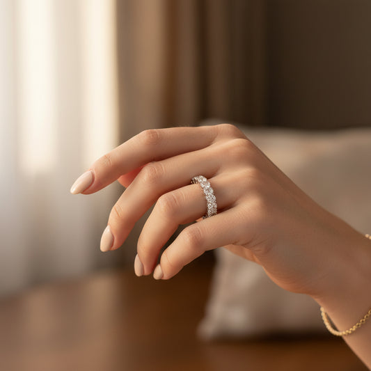 Lab Grown Oval-Cut Eternity Band | 20-Pointers