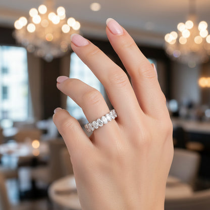 Lab Grown Oval-Cut Eternity Band | 20-Pointers