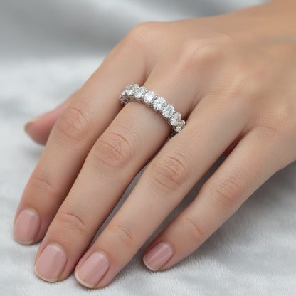 Lab Grown Oval-Cut Eternity Band | 15-Pointers