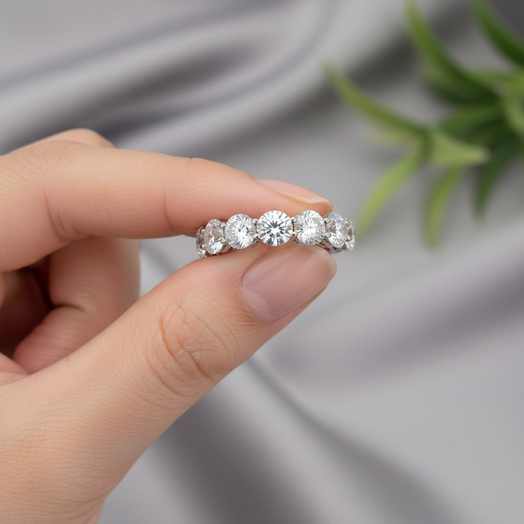 Lab Grown Round-Cut Eternity Band | 50-Pointers
