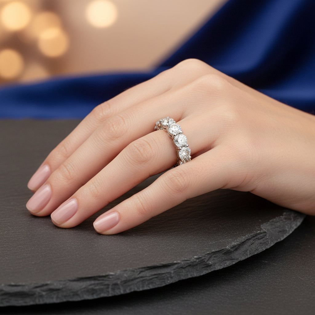 Lab Grown Round-Cut Eternity Ring | 55-Pointers