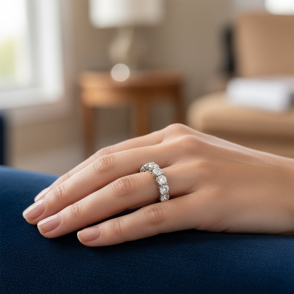 Lab Grown Round-Cut Eternity Band | 50-Pointers