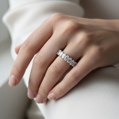 Lab Grown Oval-Cut Eternity Band | 20-Pointers