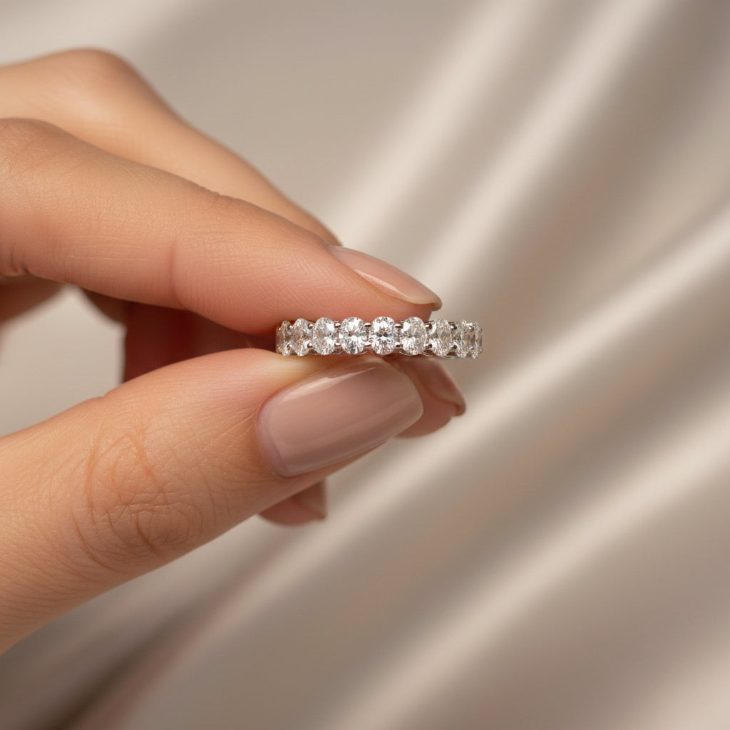 Lab Grown Oval-Cut Eternity Band | 15-Pointers
