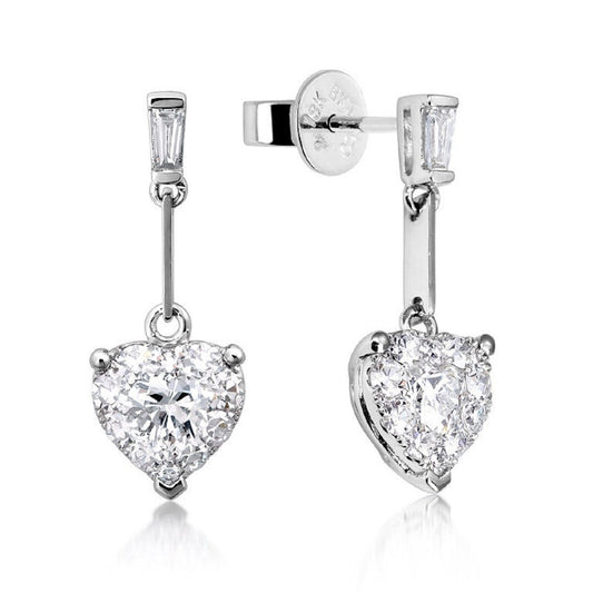 1.3 ctw Natural Diamonds | Color: F | Clarity: VS | 18k White Gold Earrings