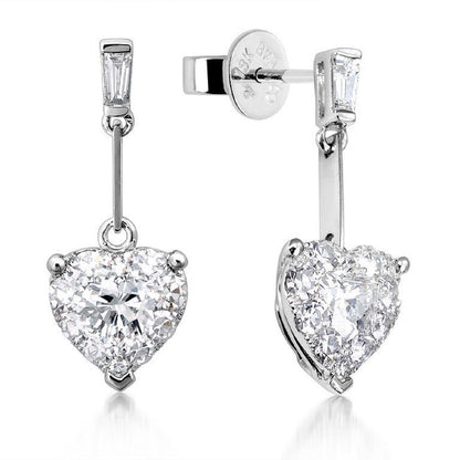 1.30 ctw Natural Diamonds | Color: F | Clarity: VS | 18k White Gold Earrings
