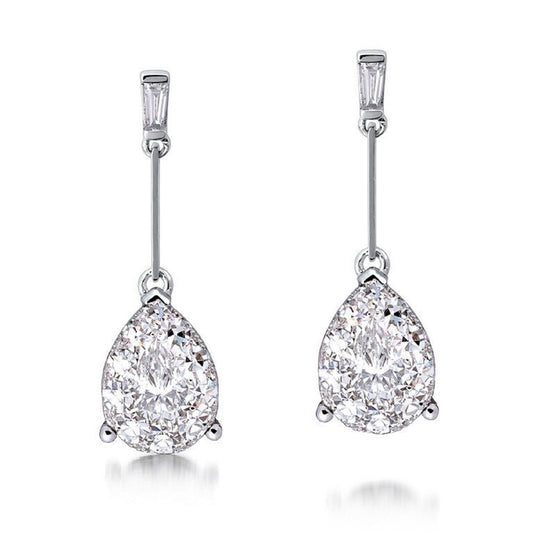 0.87 ctw Natural Diamonds | Color: F | Clarity: VS | 18k White Gold Earrings