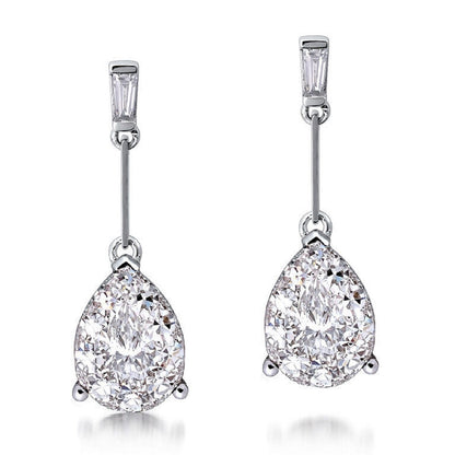 1.3 ctw Natural Diamonds | Color: F | Clarity: VS | 18k White Gold Earrings