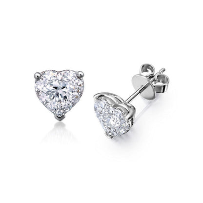0.8 ctw Natural Diamonds | Color: F | Clarity: VS | 18k White Gold Earrings