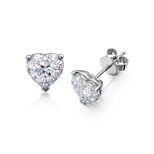 0.8 ctw Natural Diamonds | Color: F | Clarity: VS | 18k White Gold Earrings