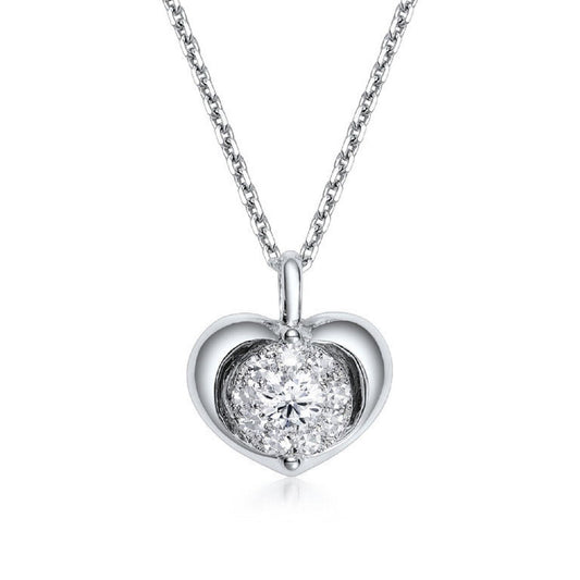 0.20 ctw Natural Diamonds | Color: F | Clarity: VS | 18k White Gold Pendant.