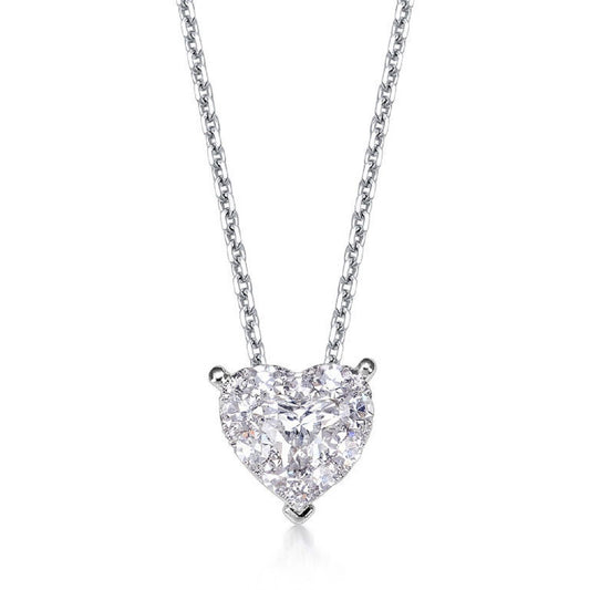 0.40 ctw Natural Diamonds | Color: F | Clarity: VS | 18k White Gold Necklace.