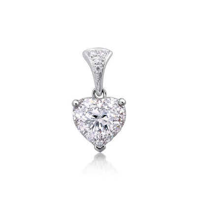 0.42 ctw Natural Diamonds | Color: F | Clarity: VS | 18k White Gold Pendant.