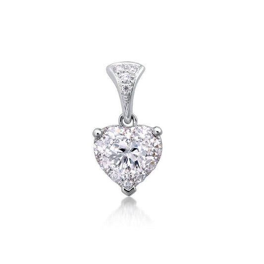 0.42 ctw Natural Diamonds | Color: F | Clarity: VS | 18k White Gold Pendant.