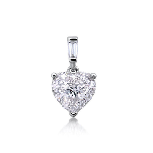 0.65 ctw Natural Diamonds | Color: F | Clarity: VS | 18k White Gold Pendant.
